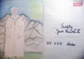 Kartka do nieba zaadresowana do św. Jana Pawła II.