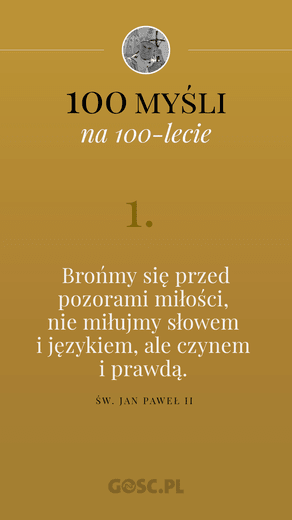 100 myśli na 100-lecie urodzin Jana Pawła II