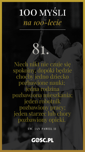 100 myśli na 100-lecie urodzin Jana Pawła II