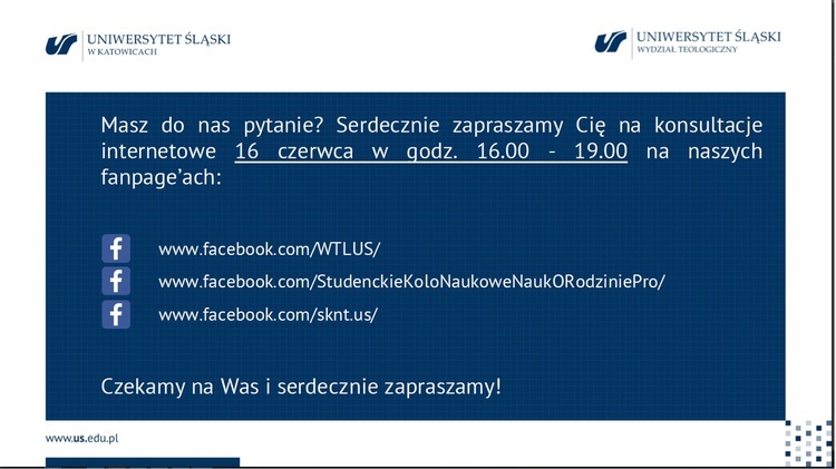 Myślisz o studiach na Wydziale Teologicznym UŚ? Będzie dzień otwarty