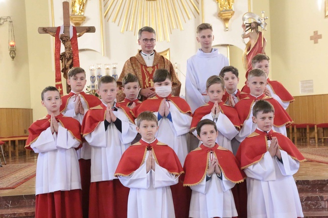 Błogosławieństwo ministrantów w Dobrej