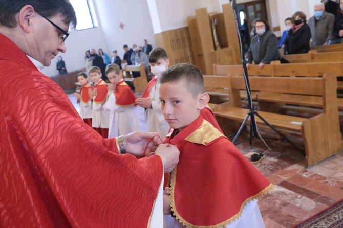 Błogosławieństwo ministrantów w Dobrej