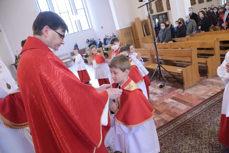 Błogosławieństwo ministrantów w Dobrej