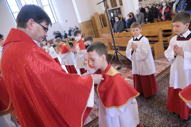 Błogosławieństwo ministrantów w Dobrej