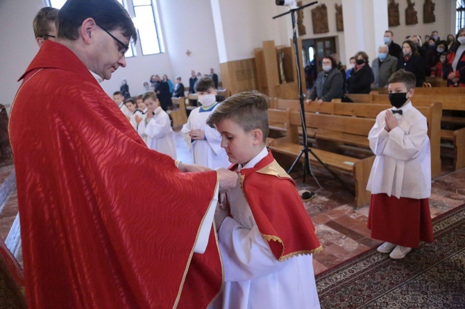 Błogosławieństwo ministrantów w Dobrej