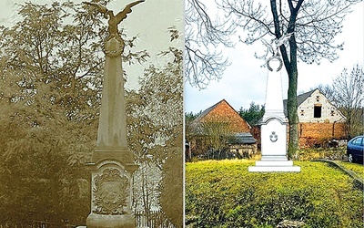 Komputerowa wizualizacja starego (z lewej) i przyszłego (z prawej) monumentu.