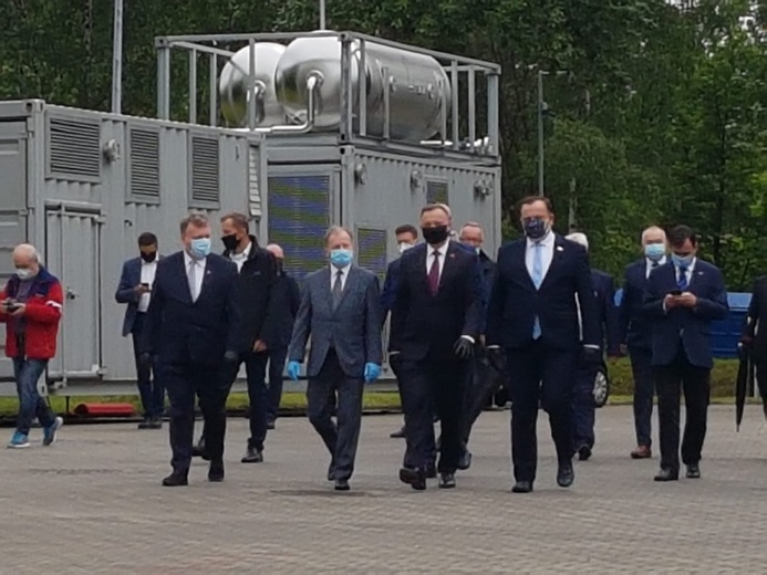 Prezydent Andrzej Duda z wizytą w Centralnej Stacji Ratownictwa Górniczego w Bytomiu