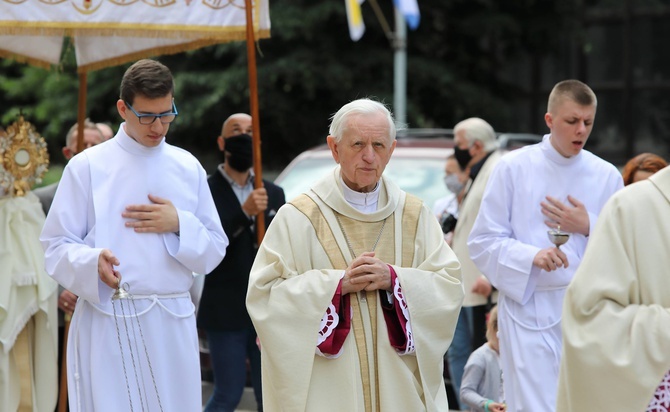 Uroczystości Bożego Ciała w katowickiej katedrze.