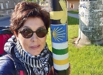 M. Rubaszewska na  Sudeckiej Drodze Świętego Jakuba.