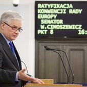 Włodzimierz Cimoszewicz przemawiał w Senacie w czasie debaty nad ratyfikacją konwencji stambulskiej.