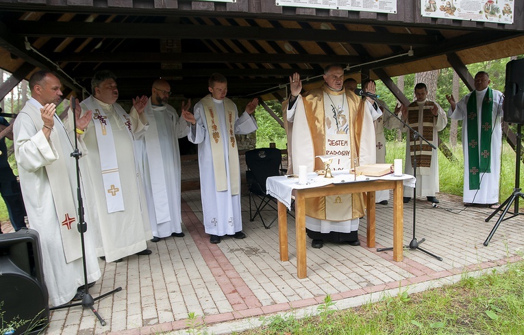 Msza św. na zakończenie spływu