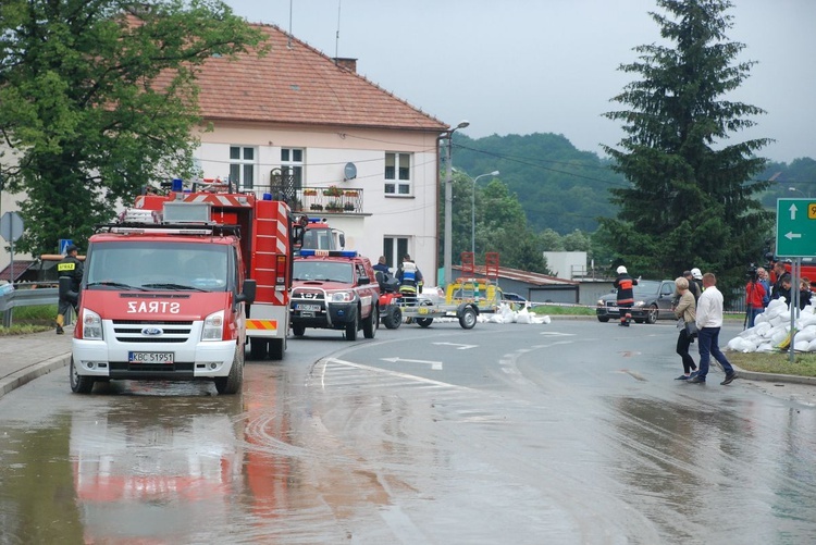 Zalane centrum Łapanowa