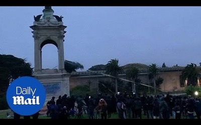 Protesters pull down statues in San Francisco's Golden Gate Park