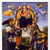 Domenico Bigordi, zwany Ghirlandaio "Madonna w glorii ze świętymi", tempera na desce, 1490–1494, Stara Pinakoteka, Monachium