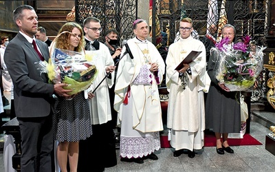 ▲	W imieniu wszystkich na koniec Eucharystii głos zabrał bp Adam Bałabuch.