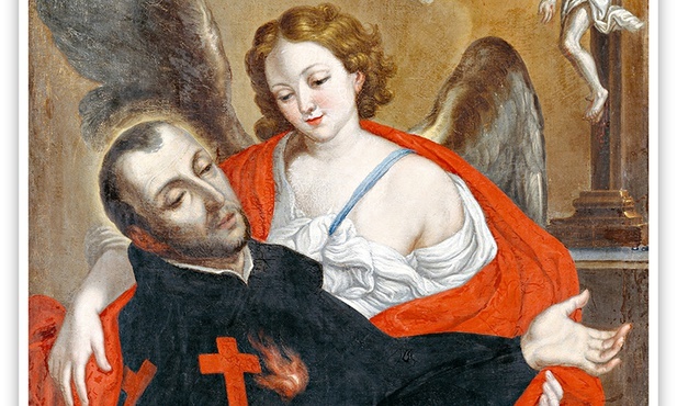 Cristóbal Lozano "Ekstaza św. Kamila de Lellis", olej na płótnie, 1762 r. Muzeum Sztuki, Lima