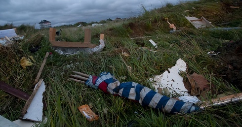 Trąba powietrzna w Ustroniu Morskim