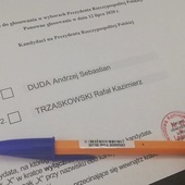 Karta do głosowania w II turze wyborów prezydenckich.