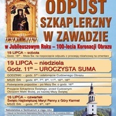 Program odpustu szkaplerznego w Zawadzie.