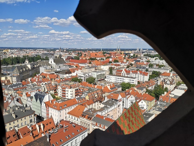 Na wieży bazyliki św. Elżbiety