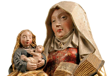 Święta Anna trzymająca  Maryję z Dzieciątkiem  (ok. 1500–1525). Metropolitalne Muzeum Sztuk w Nowym Jorku.