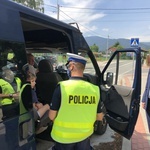 Akcja Policji i Caritas - ze św. Krzysztofem - w Bielsku-Białej 2020