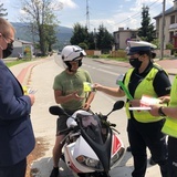 Akcja Policji i Caritas - ze św. Krzysztofem - w Bielsku-Białej 2020