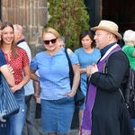 Pożegnanie pieszych pątników pieszej pielgrzymki na Jasną Górę