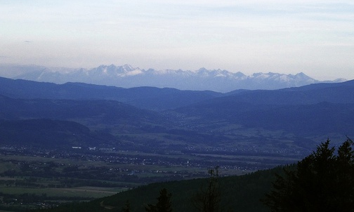 Widok na Tatry z Klimczoka