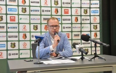 Konferencja prasowa prezesa Tomasza Soleckiego.
