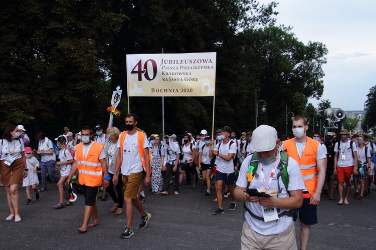 Wejście 40. Pieszej Pielgrzymki Krakowskiej na Jasną Górę