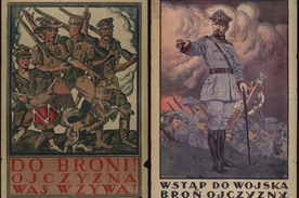 Plakaty nawołujące do walki z bolszewikami.