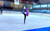 Trening zawodników Klubu Sportowego "EDGE" Skating Academy na Lodowisku Jantor Katowice