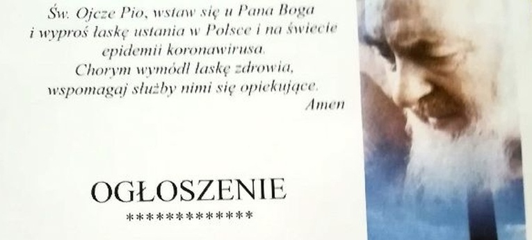 Rekolekcje z ojcem Pio przełożone