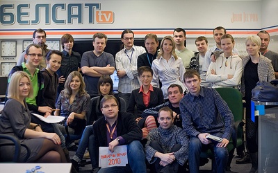 Ekipa telewizji Biełsat w 2010 r.