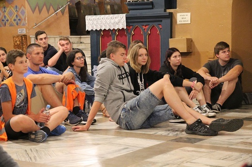 Wieczorne powitanie pielgrzymów 409. Pieszej Pielgrzymki Żywieckiej w Żywcu - 2020