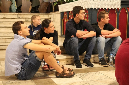 Wieczorne powitanie pielgrzymów 409. Pieszej Pielgrzymki Żywieckiej w Żywcu - 2020