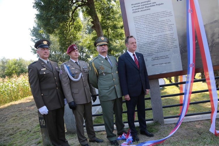 Ujście Jezuickie. Tablica poległych Chorwatów