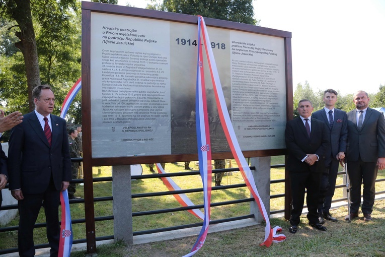Ujście Jezuickie. Tablica poległych Chorwatów