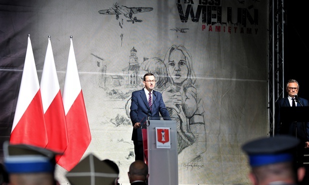 Premier w Wieluniu: Polacy są strażnikami prawdy o II wojnie światowej