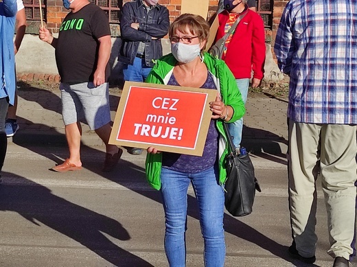 Pikieta pod Elektrociepłownią CEZ Chorzów