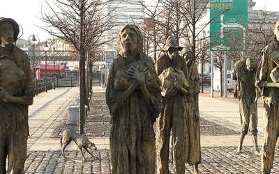 Pomnik ofiar głodu w Dublinie upamiętnia ponad milion Irlandczyków zmarłych na skutek tej klęski w XIX wieku.