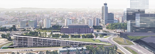 Parking wielopoziomowy w Strefie Kultury - wizualizacje