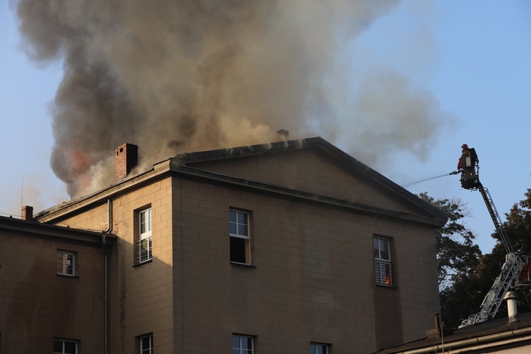 Pożar szkoły katolickiej w Lublińcu