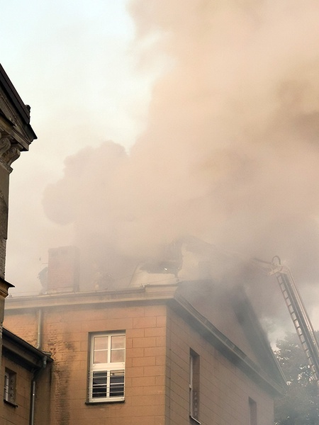 Pożar szkoły katolickiej w Lublińcu