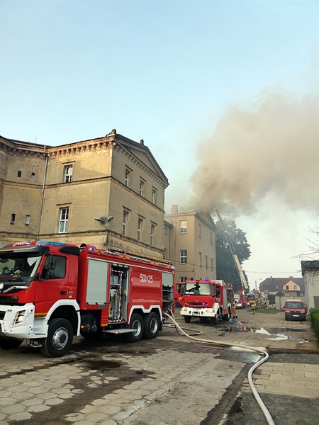 Pożar szkoły katolickiej w Lublińcu