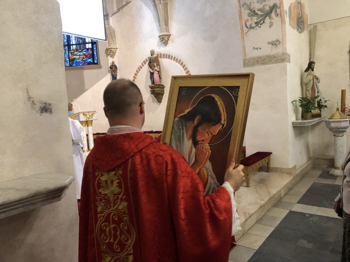 Inauguracja peregrynacji ikony Pana Jezusa w parafii św. Jerzego w Cieszynie 