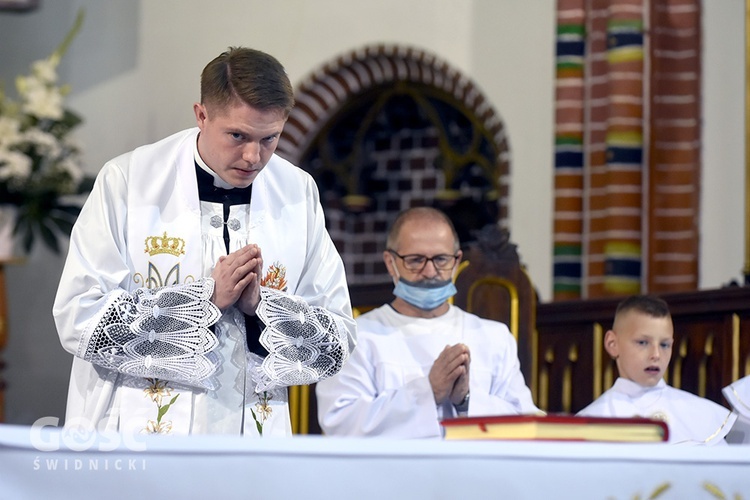 Msza św. prymicyjna o. Miłosza Mażewskiego w wałbrzyskiej kolegiacie