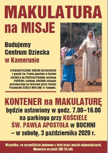 Za papier budują Centrum Dziecka w Kamerunie