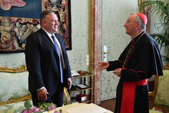 Kard. Parolin po spotkaniach z Pompeo: cel ten sam, różne metody